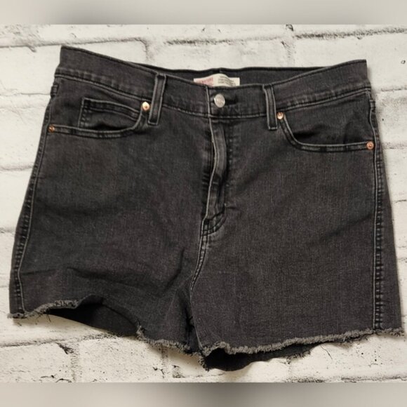 Signature by Levi Strauss Black Denim Women's Shorts - Picture 1 of 8